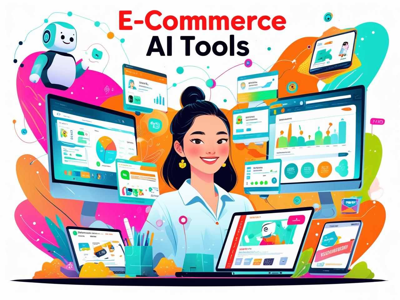 Online store owner leveraging E-commerce AI Tools to boost sales and automate business tasks.