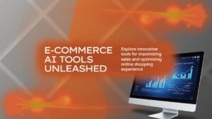 Dashboard displaying sales analytics and product recommendations powered by E-commerce AI Tools.